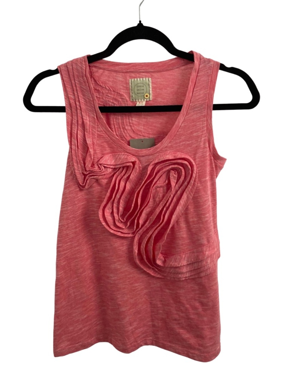 NWT Anthropologie Little Yellow Button Winding Road Tank Top Size XS